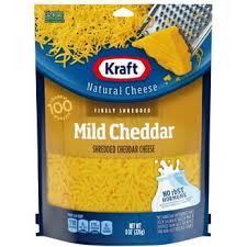  Kraft Mild Cheddar Finely Shredded Natural Cheese, 8 oz