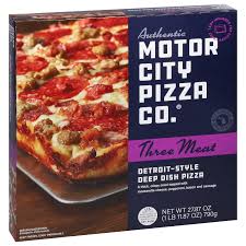 AUTHENTIC MOTOR CITY PIZZA CO. Three Meat Detroit-Style Pizza,Tomato Sauce,27.87oz(Frozen)