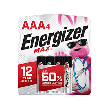 <span data-sheets-root="1" style="font-size:10pt;font-family:Arial;font-weight:normal;font-style:normal;">Energizer MAX AAA Alkaline Batteries, 4 pk</span> 