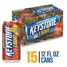 Keystone Light Lager Beer, 12 fl oz Cans, 15 pk