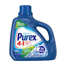 Purex Liquid Laundry Detergent, Fresh Mountain Breeze, 150 Fluid Ounces, 115 Loads