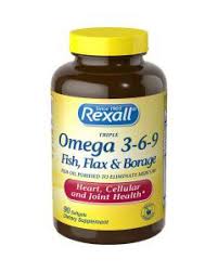 Rexall Omega 3-6-9 Fish, Flax & Borage Softgels, 90 ct