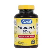 Rexall Vitamin C 1000 mg with Rose Hips Caplets, 60 ct