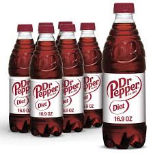 Diet Dr Pepper Soda, 16.9 fl oz Bottles, 6 pk