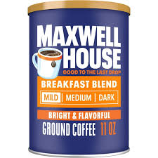 Maxwell House Light Roast Breakfast Blend Ground Coffee, 11 oz