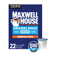 Maxwell House Original Roast K-Cup Coffee Pods, Medium Roast, 22 ct