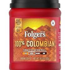 Folgers 100% Colombian Medium-Dark Roast Ground Coffee, 10.3 oz