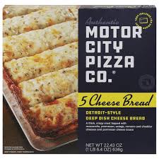 AUTHENTIC MOTOR CITY PIZZA CO. Detroit-Style 5 Cheese Bread,Parmesan Sauce,22.43oz(Frozen)