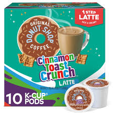 The Original Donut Shop, One Step Cinnamon Toast Crunch Latte K-Cup Coffee Pods, 10 Count