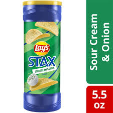 Lay's Stax Potato Crisps Sour Cream & Onion Flavored 5 1/2 Oz