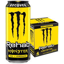 Monster Rehab Energy Drink, Tea + Lemonade, 15.5 fl oz Cans, 4 pk