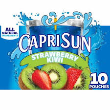 Capri Sun Strawberry Kiwi Flavored with other natural flavor Juice Drink Blend, 6 fl oz Pouches, 10 ct