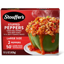Stouffer’s Stuffed Peppers, Large Size, Frozen Stuffed Peppers, Easy Single Frozen Meals