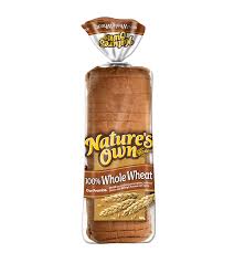 Natures Own 100% Whole Wheat Bread, 20 oz