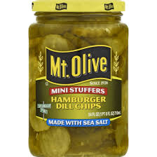 G8 Mt. Olive Hamburger Dill Chips Pickles, 16 fl oz