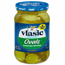 Vlasic Ovals Hamburger Dill Pickle Chips, 16 fl. oz.