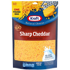&nbsp;Kraft Natural Cheese Sharp Cheddar Shredded Cheese, 8 oz