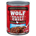 WOLF BRAND Chili No Beans, 15 oz
