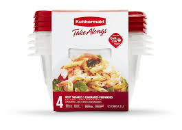 Rubbermaid TakeAlongs Deep Squares, 4 ct
