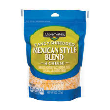Clover Valley Shredded Mexican Style Blend 4 Cheese, 8 oz