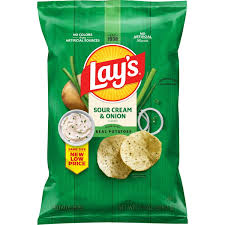 Lay's Potato Chips Sour Cream & Onion Flavored 7 3/4 Oz