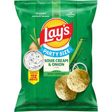 Lay's Potato Chips Sour Cream & Onion Flavored 12 1/2 Oz