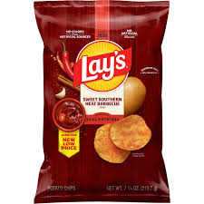 Lay's Potato Chips Sweet Southern Heat Barbecue Flavored 7 3/4 Oz