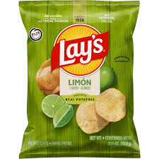 Lay's Potato Chips Limon Flavored 7 3/4 Oz