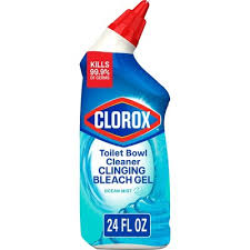 Clorox Toilet Bowl Cleaner Clinging Bleach Gel, Ocean Mist, 24 oz