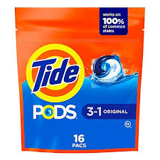 Tide PODS Laundry Detergent Origin Scent 16Cnt Powerful 3-in-1 Step