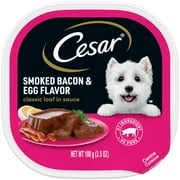 Cesar Smoked Bacon &amp; Egg Flavor Classic Loaf in Sauce Canine Cuisine, 3.5 oz
