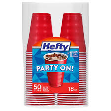Hefty Party On Plastic Cups, 18 oz - 50 ct