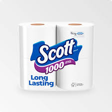 scott Septic-Safe Toilet Paper, 1000 Sheets Per Roll - 4 ct