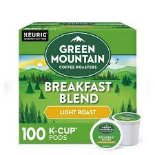 Green Mountain Coffee Roasters Breakfast Blend K-Cup Pods, Light Roast, 10 ct