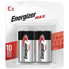 Energizer MAX C Batteries (2 Pack), C Cell Alkaline Batteries