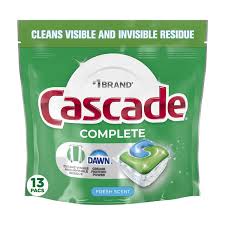 Cascade Complete Dishwasher Detergent Pods, Fresh Scent, 13 ct