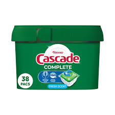 Cascade Complete ActionPacs Dishwasher Detergent, Fresh Scent, 38 ct