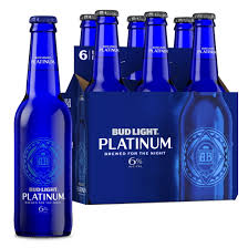 Bud Light Platinum American Lager Beer, 12 fl oz Bottles, 6 pk
