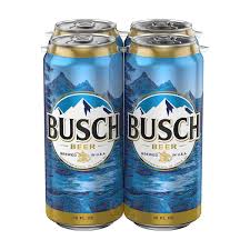 Busch American Lager Beer, 16 fl oz Cans, 4 pk