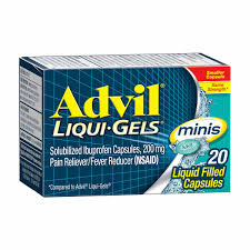 Advil Liqui-Gels minis Pain Reliever and Fever Reducer, Ibuprofen 200mg for Pain Relief - 20 Liquid Filled Capsules