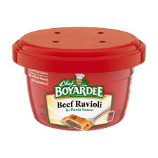 Chef Boyardee Beef Ravioli in Pasta Sauce, Microwavable Meal, 7.5 oz Bowls, 4 oz