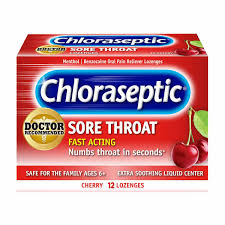 Chloraseptic Sore Throat Lozenges, Cherry Flavor, 12 Pack
