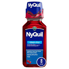 Vicks NyQuil Cold &Flu Relief Liquid Medicine, Cherry Flavored, 8 fl oz