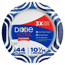 Dixie Ultra 10 Inch Flex-Proof Paper Plates, 44 ct