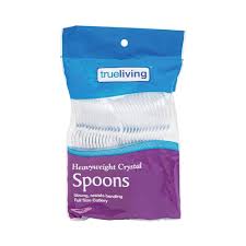 True Living Heavyweight Crystal Spoons, 30 ct