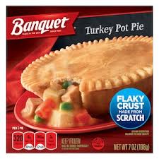 Banquet Turkey Deep Dish Pot Pie, Frozen Meal, 7 oz