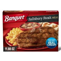Banquet Salisbury Steak, Frozen Meal, 11.88 oz.