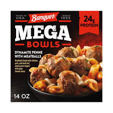 Banquet MEGA Bowls Dynamite Penne with Meatballs, Frozen Meal, 14 oz.1