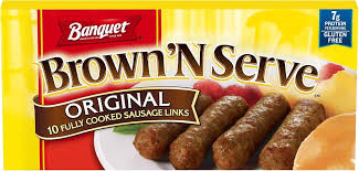 Banquet Brown 'N Serve Original Sausage Links, Frozen Breakfast, 6.4 oz