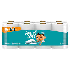 P4 Angel Soft Toilet Paper 16 Rolls = 64